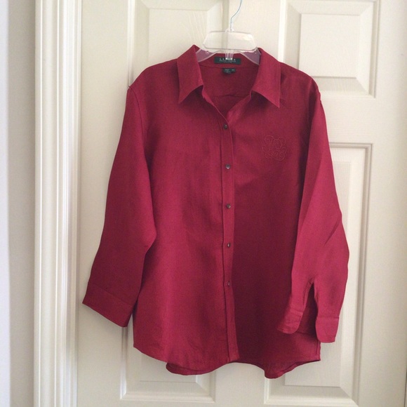 Lauren Ralph Lauren 100% Linen Shirt P/L - Picture 4 of 6